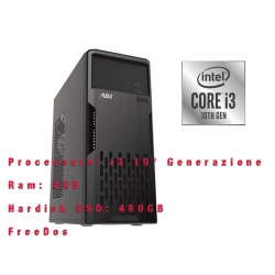 Computer Desktop PC Fisso Tower ADJ I3 10GEN FreeDos