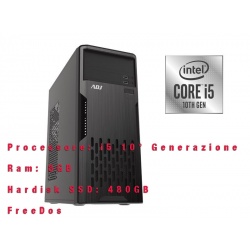 Computer Desktop PC Fisso Tower ADJ I5 10GEN FreeDos