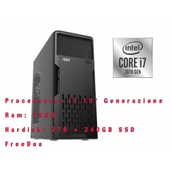 Computer Desktop PC Fisso Tower ADJ I7 10GEN FreeDos