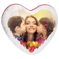 Idea Regalo San Valentino Cuscino a forma di cuore Bicolore Personalizzato